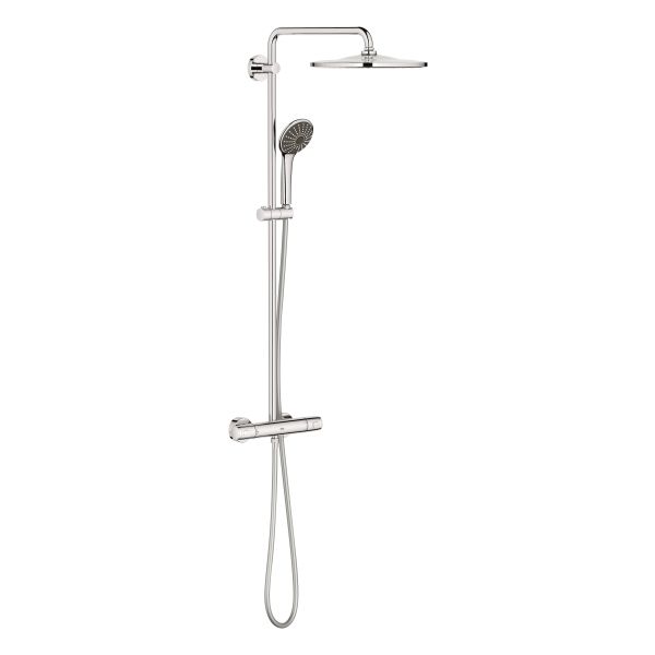 GROHE Vitalio Joy 110 Handbrause – Chrom, 1 Strahlart (Rain), Mit SpeedClean Antikalk-System & StarLight Oberfläche
